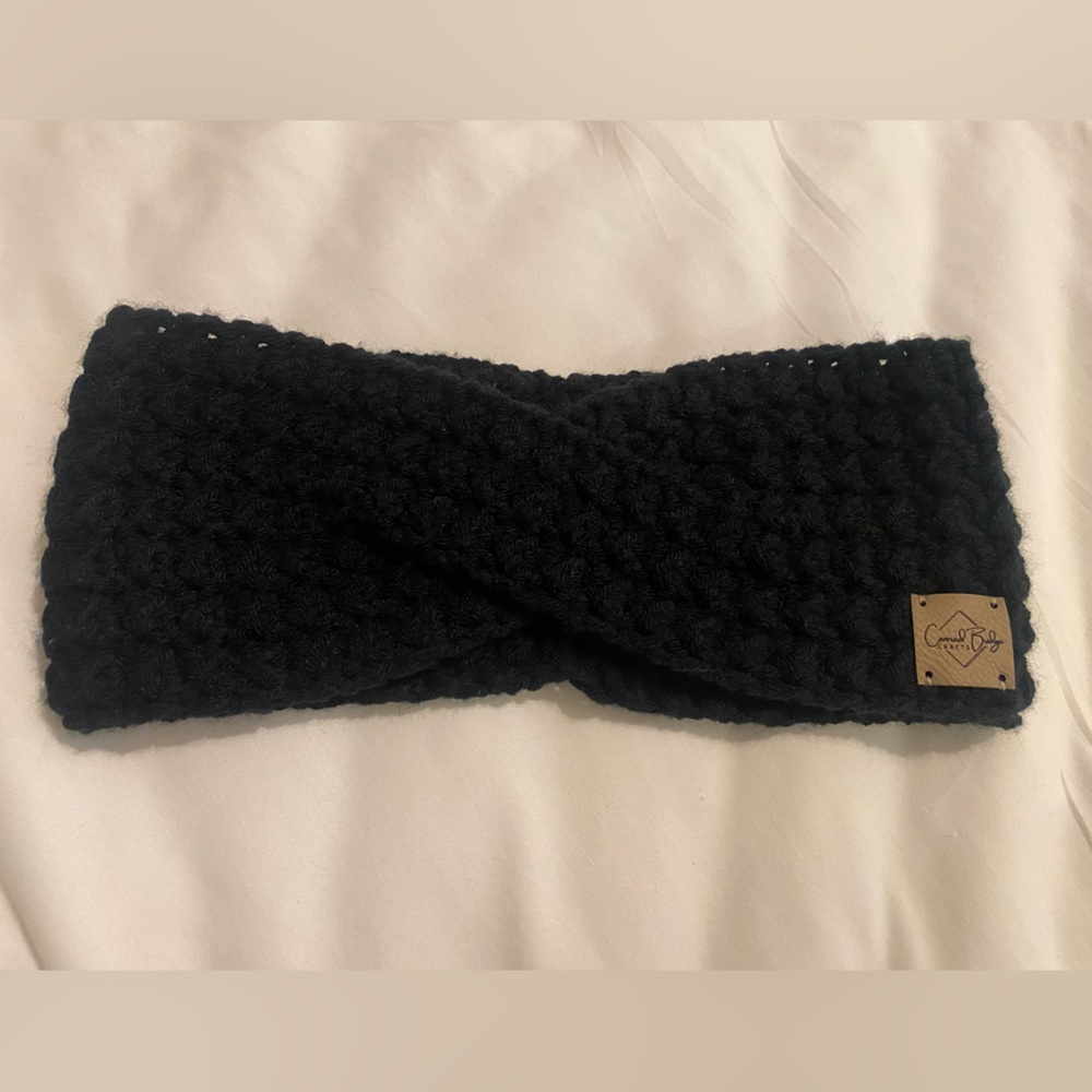 Headband Cozy Black Knit